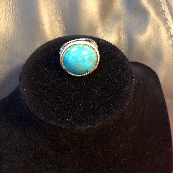 💎SALE Clyde Duneier Sterling SilverTurquoise Ring - Picture 3 of 5